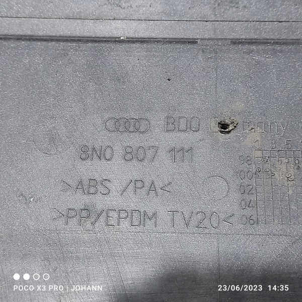 Parachoque Audi Tt Mk1 Dianteiro 1998/2005 Detalhe 8n0807111
