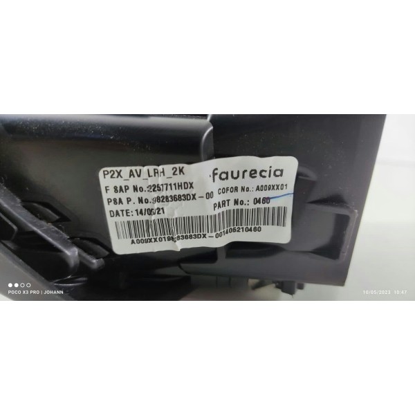 Difusor Ar Peugeot 208 Dir 2020 21 2022 /28591