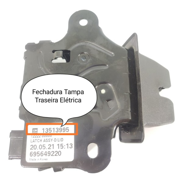 Fechadura Tampa Traseira Cruze Sedan 2017/2023 13513995