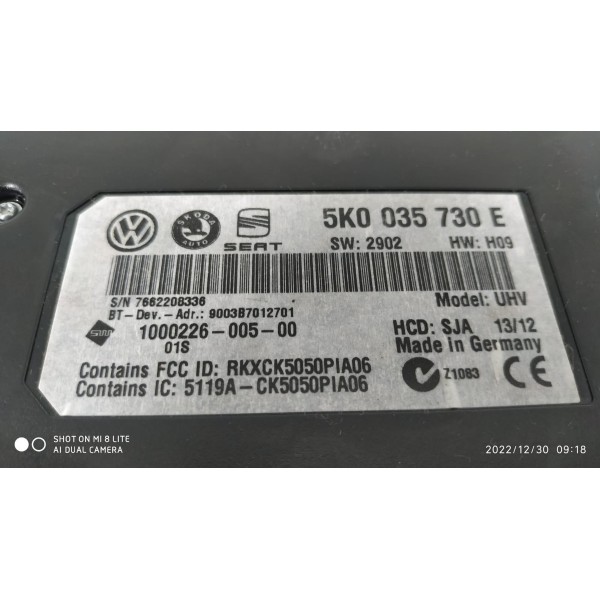Módulo Bluetooth Amarok 2010 2011/2022 5k0035730e / 23629