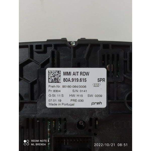 Comando Display Audi Q5 A5 A6 2018/2023 80a919615 /21678
