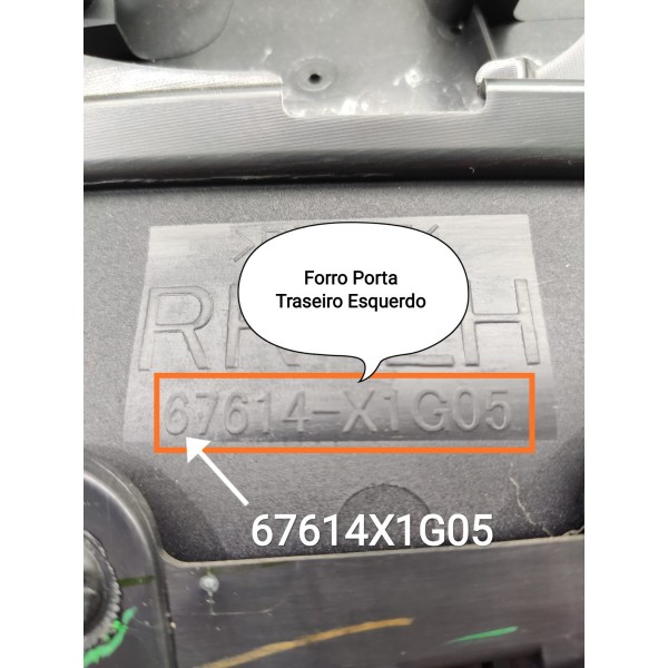 Forro Porta Corolla 2020/2024 Tras Esq 67614x1g05