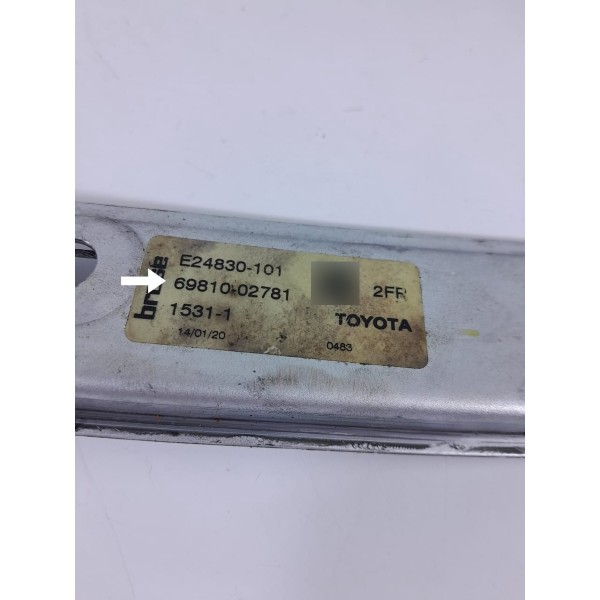 Maquina Vidro Corolla Dianteira Direita 2019/2024 6981002781