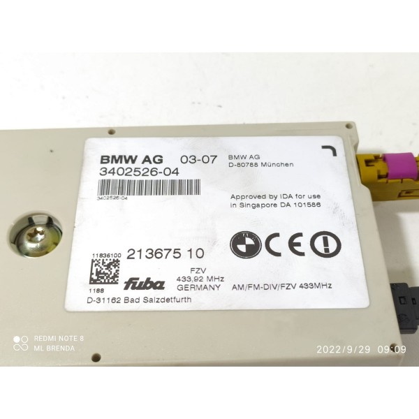 Módulo Antena Bmw X3 2006/2014 340252604 / 20877