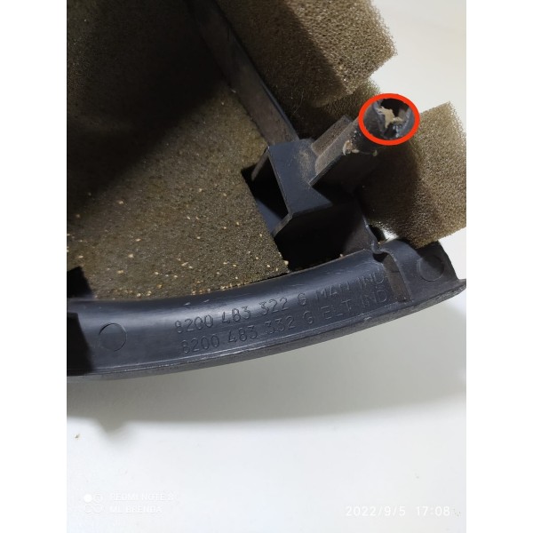 Acabamento Int Retrovisor Esq Renault Megane 2010 Det /19777