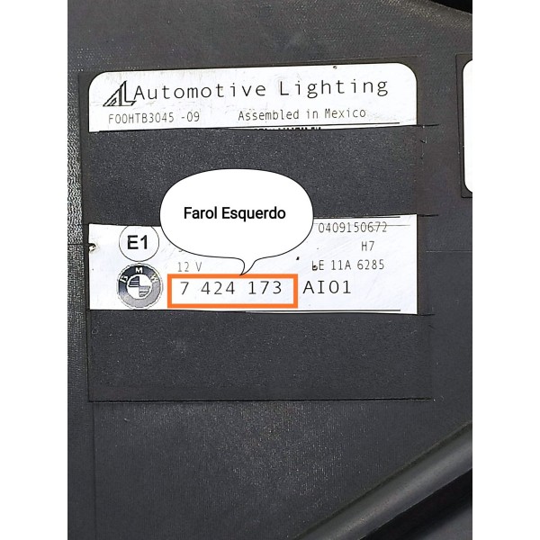 Farol Bmw X5 Esquerdo Xenon 2014/2018 Completo 7424173