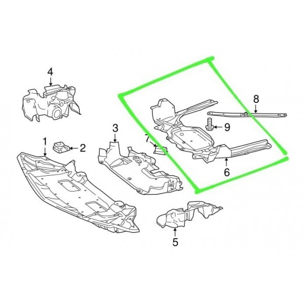 Proteção Frontal Mercedes Slk R171 05/11 Rf8e566090ab /19635