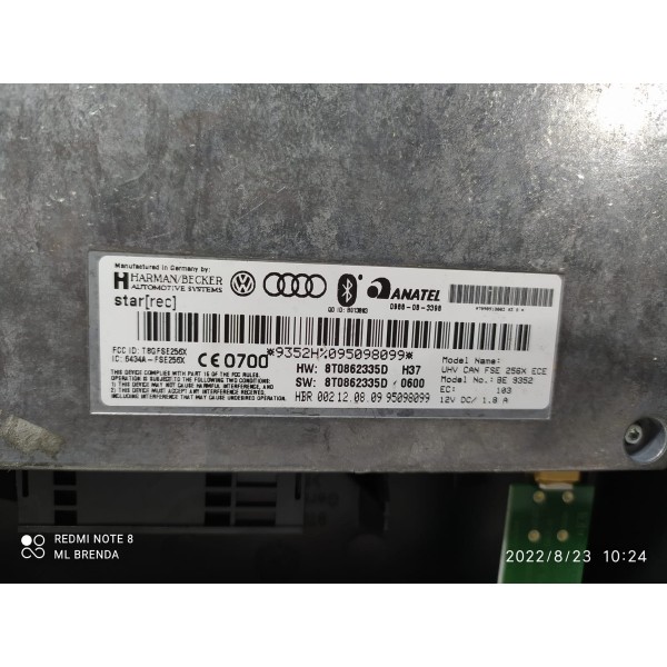 Modulo Bluetooth Audi Q5 A4 2009/2013 8t0862335d / 18912