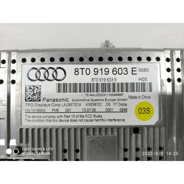 Tela Multimidia Audi Q5 2009/2014 8t0919603e / 18023