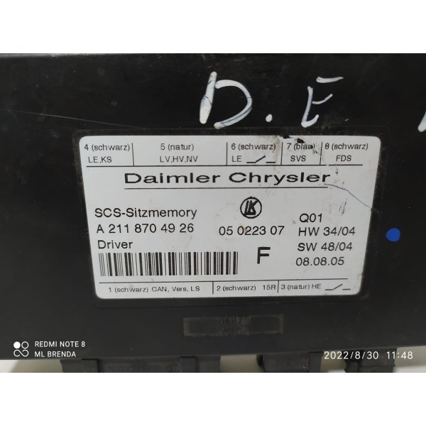 Modulo Sensor Chuva Mercedes Slk R171 A1718300354 /19340