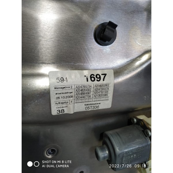 Maquina Vidro Mercedes C180 C200 Tr E 08/14 981694104 /17296