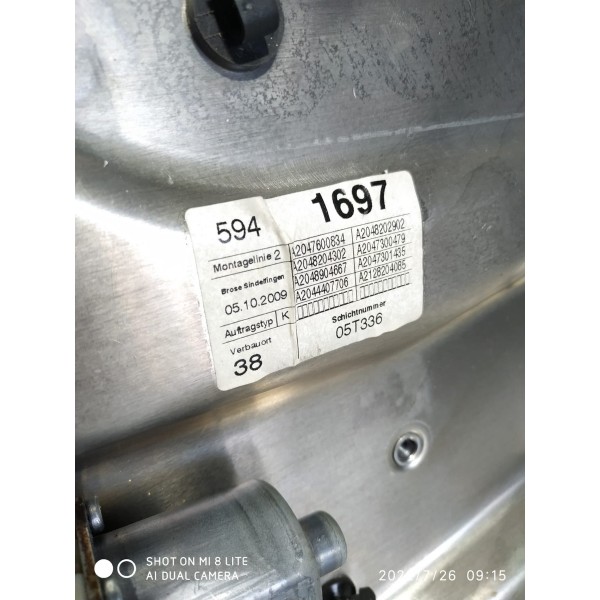 Maquina Vidro Mercede C200 C180 08/14 Tr D 981695104 /17295