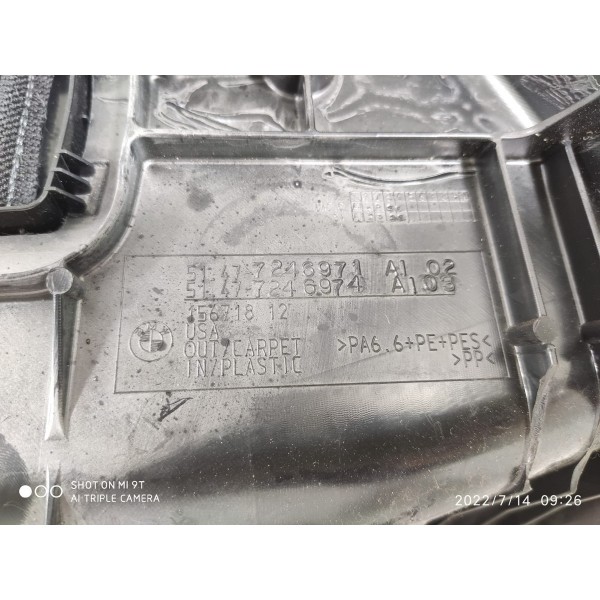 Forro Lateral Porta Malas Bmw X6 Dir 2011/2015 Orig / 16905