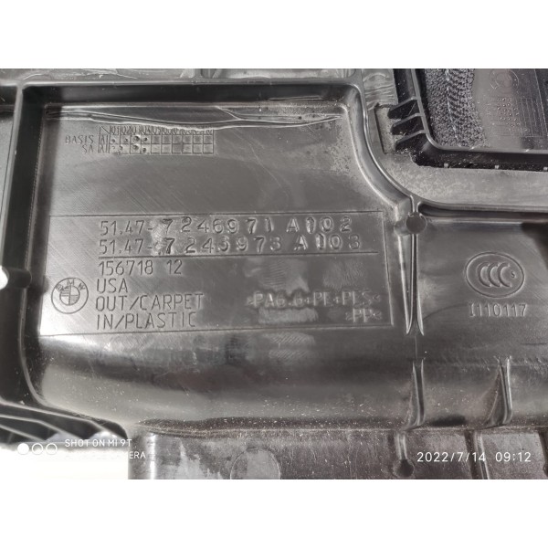 Forro Lateral Porta Malas Bmw X6 Esq 2011/2016 Orig / 16904