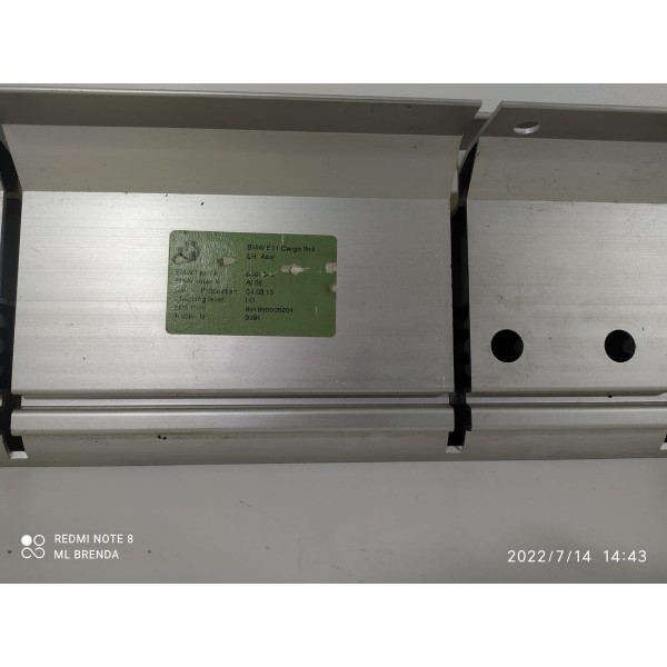 Trilho Porta Mala Bmw X6 Esquerdo 2013 2014 2015 / 16900