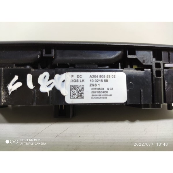 Botão Vidro Mercedes C180 C200 Diant E A2049055302 Det/15488