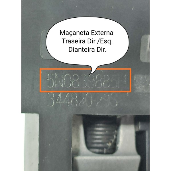 Macaneta Externa Amarok Traseira Esquer 2010/2023 5n0839885h