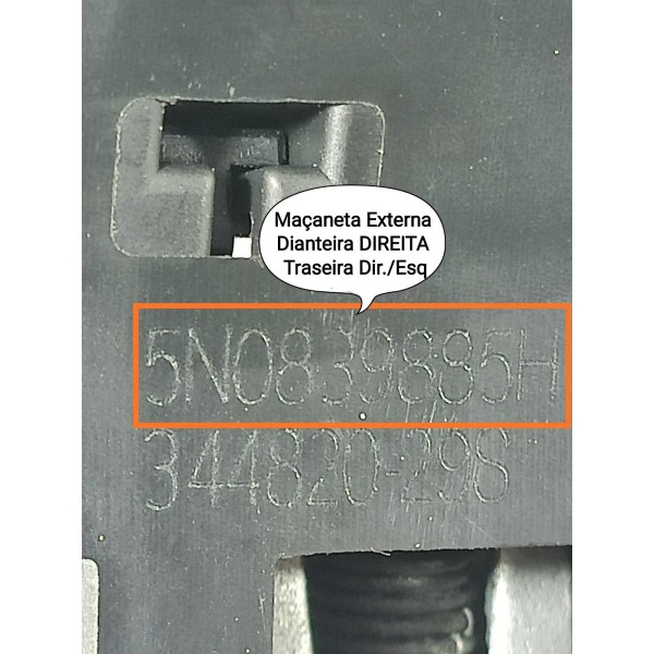 Macaneta Externa Amarok Dianteira Direi 2010/2023 5n0839885h