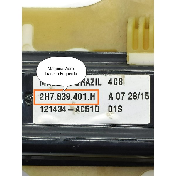 Maquina Vidro Amarok Traseira Esq Compl 10/2023 2h7839401h