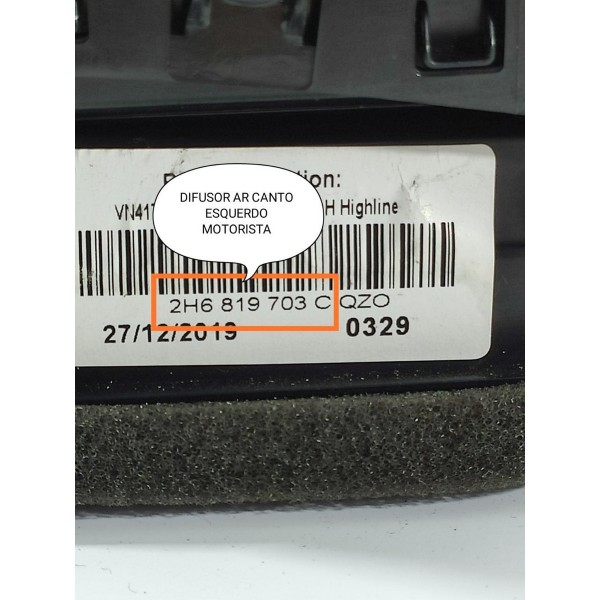 Difusor Ar Amarok Direito 2017 2018 2019 2020 2023 2h6819703