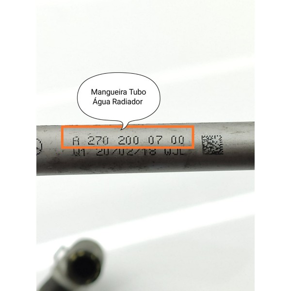 Cano Tubo Agua Mercedes Cla Gla A 200 250 A2702000700 Orig