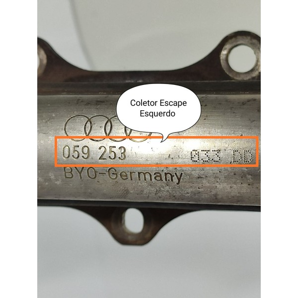 Coletor Escape Amarok V6 2017 2023 Esquerdo 059253033dd