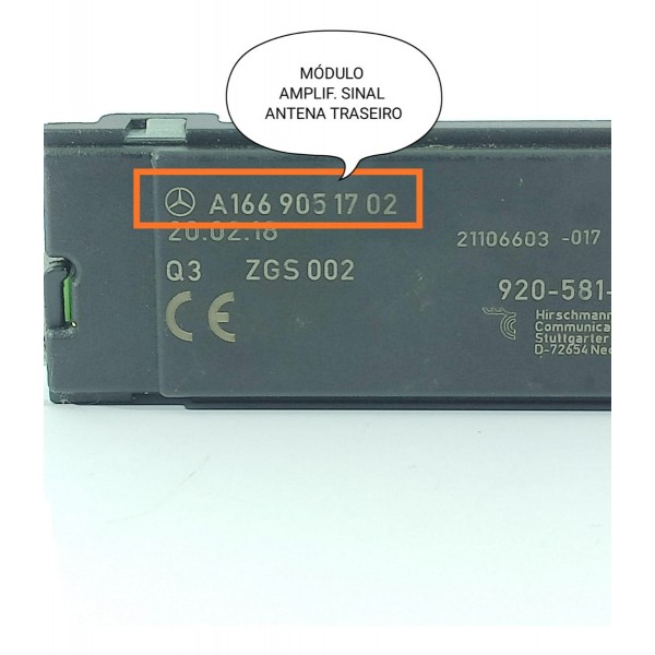 Modulo Antena Mercedes Gla Cla A 200 15/20 A1669051702