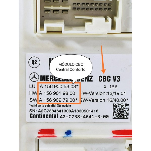 Modulo Cbc Mercedes Gla Cla A 200 250 2014 2020 A1569005303