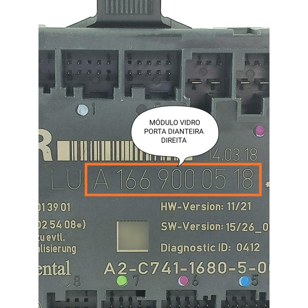Modulo Porta Mercedes Gla Cla A 200 Dianteira D A1669000518