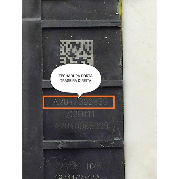 Fechadura Porta Mercedes Gla A 200 Trase D 15/20 A2047302835