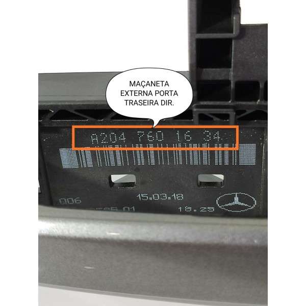 Macaneta Externa Mercedes Gla200 2019 Trasei Dir A2047601634