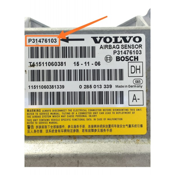 Modulo Bolsas Volvo V60 S60 2011/2018 31476103