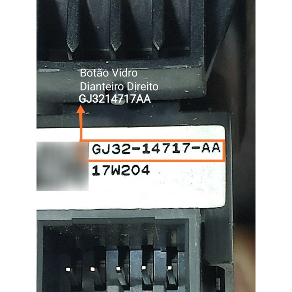 Comando Botao Vidro Evoque Diant Dir 2015/2018 Gj3214717aa