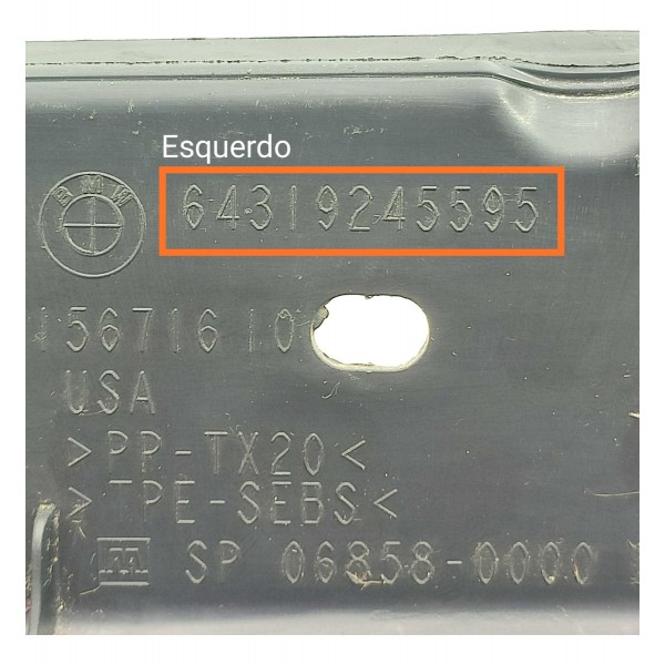 Acabamento Paralama Bmw X5 Esq 2012/2018 64319245595