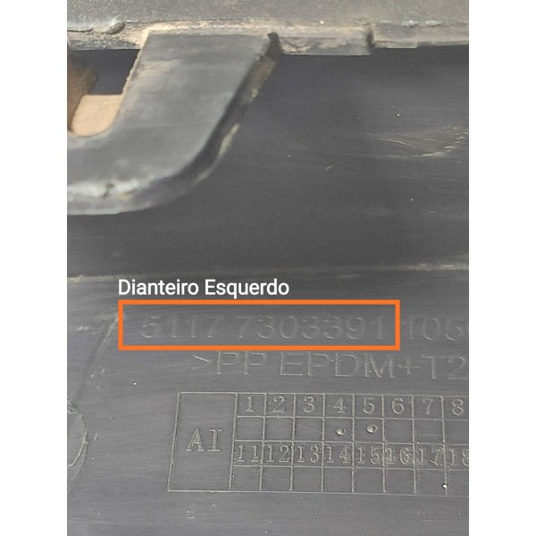 Moldura Paralama Bmw X5 Esquerda 2013 2014/2018 51177303391