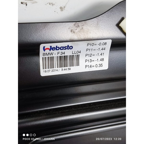 Teto Solar Bmw 320 328 Gt Fixo 2014 2015 2016 2018 Orig