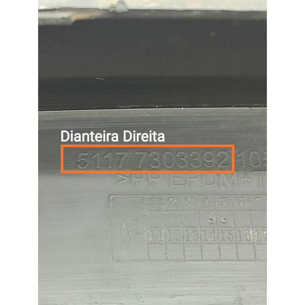 Moldura Paralama Bmw X5 Direita 2013 2014/2018 51177303392