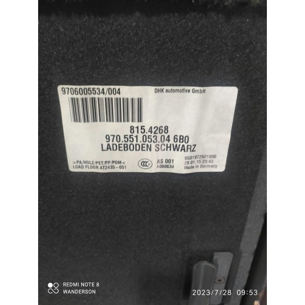 Tampao Fundo Porta Malas Panamera 2010/2019 97055105304