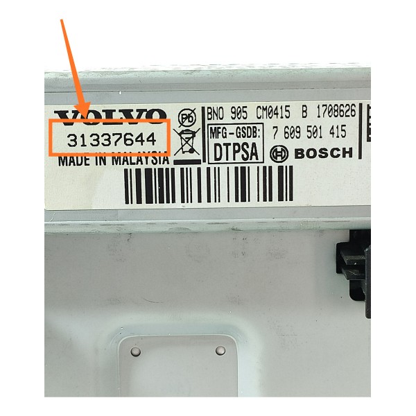 Tela Multimidia Volvo Xc60 T5 2010 2011 2012/2016 31337644