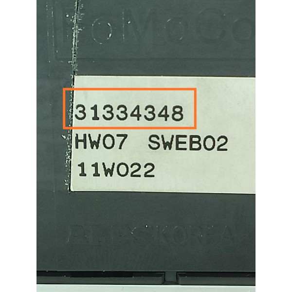 Comando Vidro Volvo Xc60 Diant Esq 2010/2016 Det 31334348