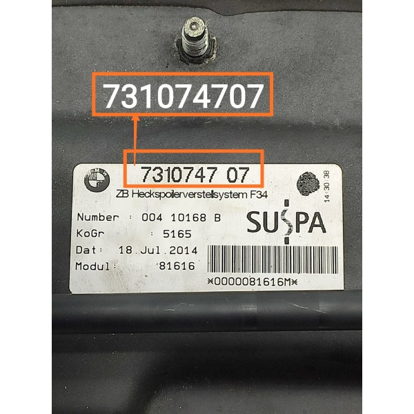 Aerofolio Bmw 320gt 328gt 2013/2018 731074707  /31491