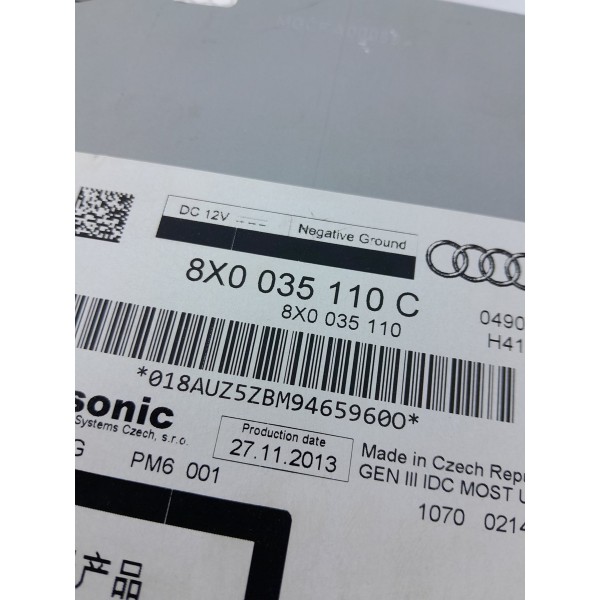 Radio Leitor Cd Audi Q7 V6 2010/2015 8x0035110c