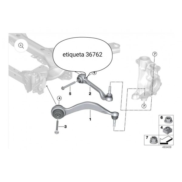 Braco Reto Bmw 320 430 G20 Inf Esquerdo 2019/2023 6878593