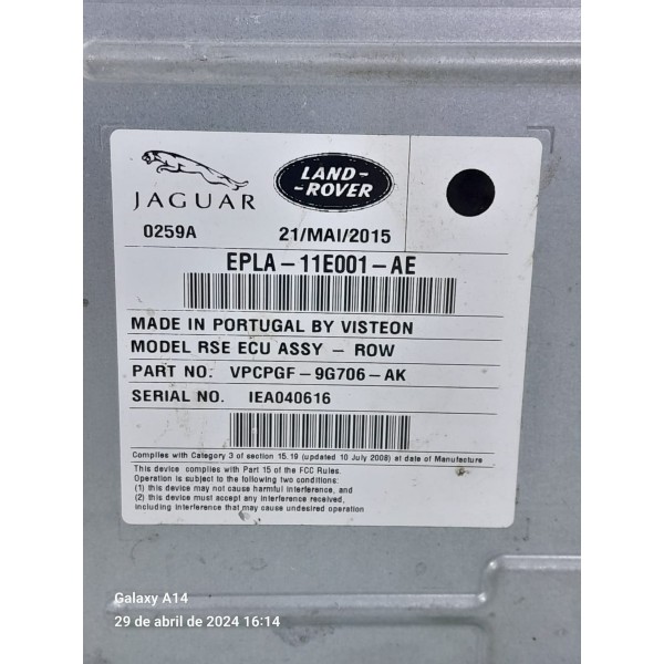 Modulo Som Orig Land Rover Range Rover Epla11e001ae