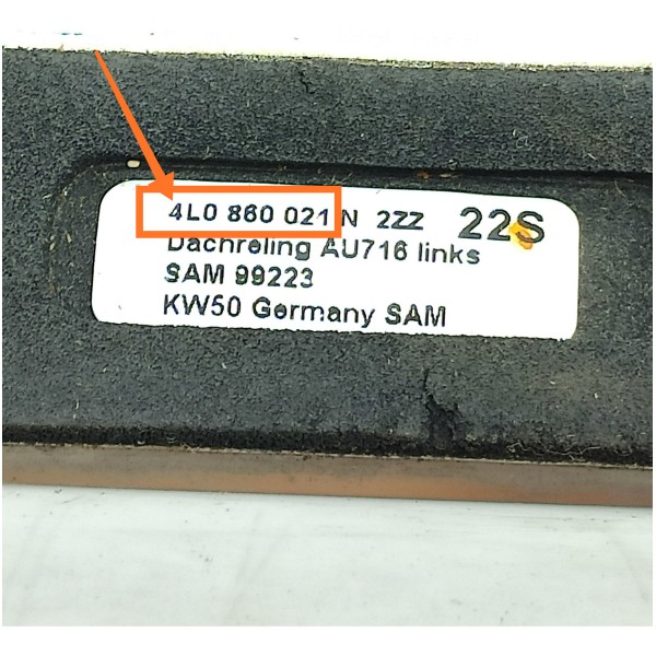 Rack Teto Audi Q7 Esquerdo 2010 2011 2012/2015 4l0860021