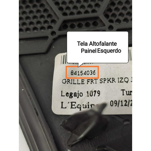 Tela Auto Falante Painel Cruze Esquerda 2017/2023 84154036