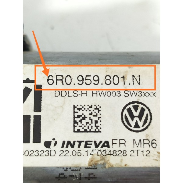 Motor Maquina Vidro Amarok Traseira Esq 2010/2016 6r0959811d