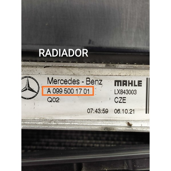 Kit Radiador Mercedes C200 1.5 Turbo Eq Boost A0995001701
