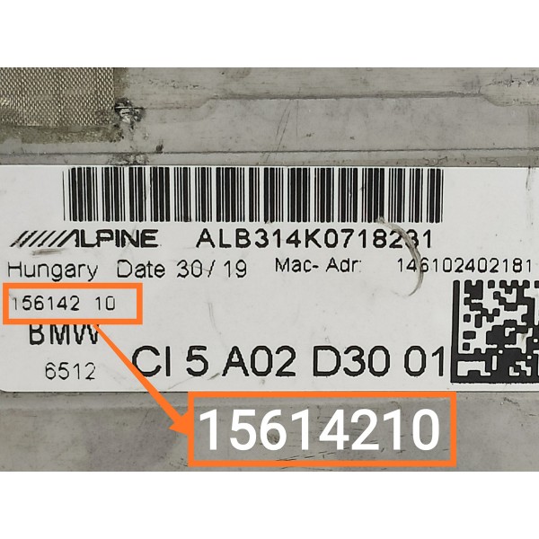 Modulo Multimidia Bmw 320 G20 2019 2020 2021/2025 15614210