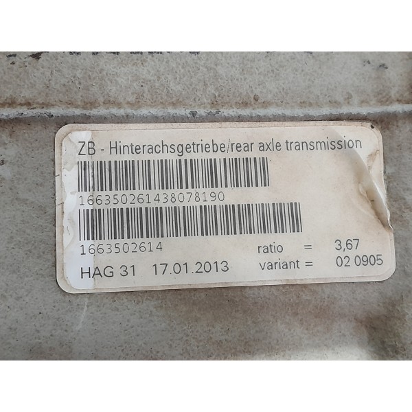 Diferencial Mercedes Ml350 3.5 V6 Traseiro 12/15 1663502614